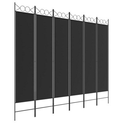Vidaxl 6-Panel Room Divider Black 240X200 Cm Fabric Room Dividers - image 1