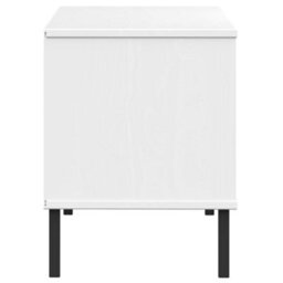 Walplus Shoe Rack With Metal Legs White 106X35X45 Cm Solid Wood Oslo - thumbnail 5