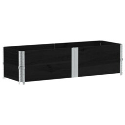 Berkfield Garden Planter Black 150X50 Cm Solid Wood Pine - thumbnail 5