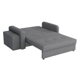 Viva Home Ii Sofa Bed With Two Ottomans For Living Room Chipboard Metal Legs Sleeping Function 158 Cm Dark Green Right - thumbnail 4