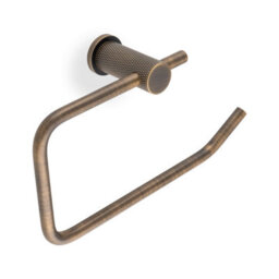 Alexander & Wilks Brunel Diamond Knurled Toilet Roll Holder-Antique Brass