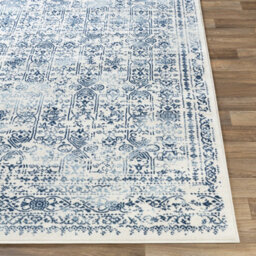 Livabliss Roma-Vintage Blue White Traditional Boho Living Dining Bedroom Rug 200 X 275 Cm Easy Care, Non Shedding - thumbnail 5