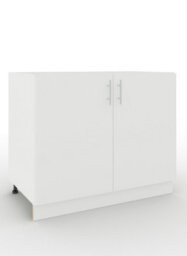 Jd Greta Adjustable Legs Kitchen Base Unit 800mm Storage Cabinet With Door Shelf 80Cm - White Matt With Worktop - thumbnail 1