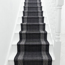 Greek Key Stair Runner - Hardwearing, Non-Slip & Durable Carpet For Stairs & Staircases, Multiple Lengths - thumbnail 3