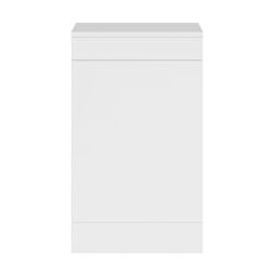 GoodHome Imandra Gloss White Modern Freestanding Toilet Cabinet (H)840mm X (W)500mm - thumbnail 2