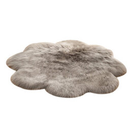 Living And Home Grey Flower Shaped Soft Rugs Rooms Indoor Floor Decor 90Cm - thumbnail 4