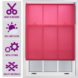 Furnished Made To Measure Day Light Roller Blinds With Metal Fittings - Fuchsia Blind For Home And Office (W210Cm (L)210Cm