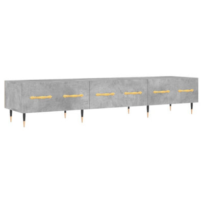 Berkfield Sturdy Tv Cabinet Concrete Grey 150X36X30 Cm Engineered Wood - image 1