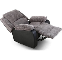 SquareBoxx Esher Jumbo Cord Fabric Recliner Armchair - Grey - thumbnail 5