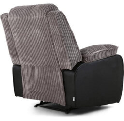 SquareBoxx Esher Jumbo Cord Fabric Recliner Armchair - Grey - thumbnail 8