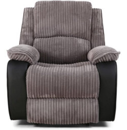 SquareBoxx Esher Jumbo Cord Fabric Recliner Armchair - Grey - thumbnail 6