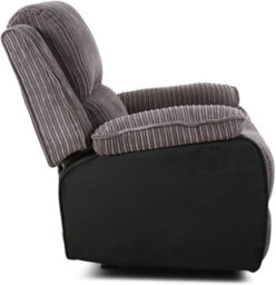 SquareBoxx Esher Jumbo Cord Fabric Recliner Armchair - Grey - thumbnail 7