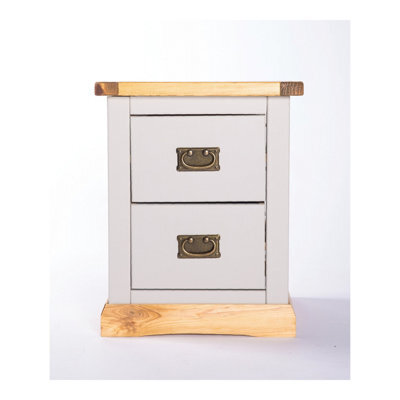 Cabinet Bits Bomporto 2 Drawer Bedside Table Brass Drop Handle - image 1