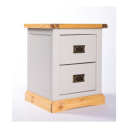 Cabinet Bits Bomporto 2 Drawer Bedside Table Brass Drop Handle - thumbnail 2