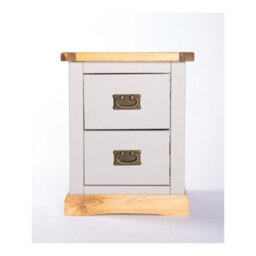 Cabinet Bits Bomporto 2 Drawer Bedside Table Brass Drop Handle - thumbnail 1