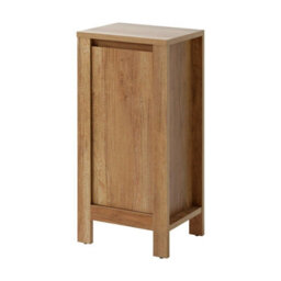 Impact Furniture Small Bathroom Cabinet 400mm Freestanding 40Cm Floor Base Unit Slim Storage Cupboard Oak Effect Classic - thumbnail 3