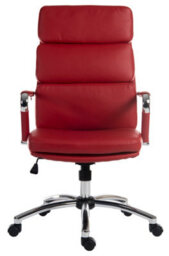 Teknik Deco Executive Chair Red With Stylish Chrome Base - thumbnail 2