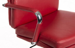 Teknik Deco Executive Chair Red With Stylish Chrome Base - thumbnail 4