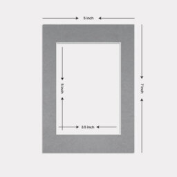 Ak Frames 7X5 Mid Grey Picture Mounts To Fit 5X3.5 Aperture Size - Mount Board Only (No Frame Included) - thumbnail 3