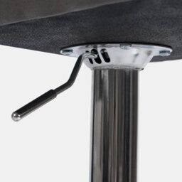 Ohs 2 X Adjustable Bar Stools Velvet Swivel Seat Kitchen Chair - Grey - thumbnail 2