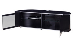 "Mda Designs Sirius 1600 Cabinet With Beamthru Remote-Friendly Gloss Black With Black Trims For Flat Screen Tvs Up To 70""" - thumbnail 6
