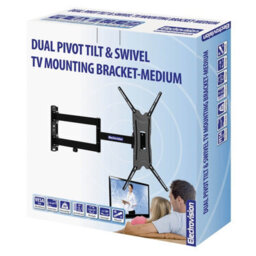 Kenable Dual Pivot Tilt & Swivel Tv Wall Bracket 13-47Inch Tvs Vesa 400 X 400 - thumbnail 2