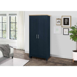 Birlea Highgate 2 Door Wardrobe Navy Blue & Oak - thumbnail 1