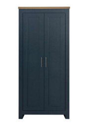 Birlea Highgate 2 Door Wardrobe Navy Blue & Oak - thumbnail 3