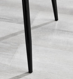 Furniturebox Set Of 2 Dining Chairs - Nora Premium Dining Chairs - Grey Velvet Black Leg Dining Chairs - Kitchen Dining Room Chairs - thumbnail 8