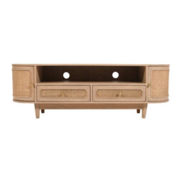Berma Cane & Mango Wood 2 Drawers And 2 Door Tv Cabinet Upto 60 Inch - thumbnail 2