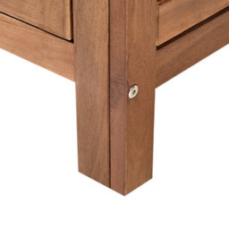 Wyld And Coco Outdoor Kitchen Cabinet Brown Acacia Wood With Steel Top And Single Door - 50 X 50 X 83 Cm - thumbnail 7