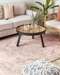Beliani Rug Matarim Pink 160 X 230 Cm Cotton - thumbnail 2