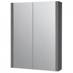 Clifton Mirror Bathroom Cabinet 500mm Wide - Storm Grey Gloss - (Urban)