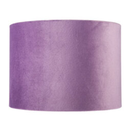 Happy Homewares Soft Lilac Velvet Drum Lampshade With Inner Coloured Floral Lining - thumbnail 5