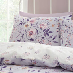 Catherine Lansfield Bedding Isadora Floral Reversible Duvet Cover Set With Pillowcases Lilac - thumbnail 3