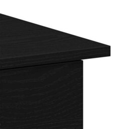 Berkfield Modern Desk Black Oak Engineered Wood 100X50X76 Cm Durable - thumbnail 9