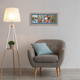 AK Frames 50X20Cm Rose Gold Modern Multi Photo Frame With Pompadour Mount - Holds 4 Apertures (4X) 6X4 Photos - thumbnail 3