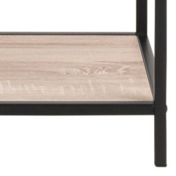 Furniture To Go Seaford Tall Black Metal Bookcase With 5 Sonoma Oak Shelves - thumbnail 6