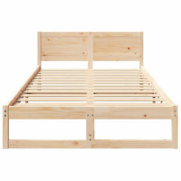 Berkfield Bed Frame Natural Pine Wood 120 X 190 Cm Durable Minimalist - thumbnail 6