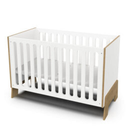 FurniComp LTD Furnicomp Elsie 60X120Cm Cot Bed- Matt White & Hamilton Oak - thumbnail 2