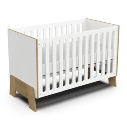 FurniComp LTD Furnicomp Elsie 60X120Cm Cot Bed- Matt White & Hamilton Oak - thumbnail 4