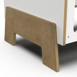 FurniComp LTD Furnicomp Elsie 60X120Cm Cot Bed- Matt White & Hamilton Oak - thumbnail 5