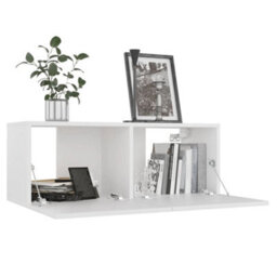 Berkfield Tv Cabinets 4 Pcs White 80X30X30 Cm Engineered Wood - thumbnail 4
