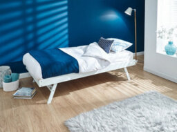Gfw Madrid Wooden Trundle Bed Single White - thumbnail 1