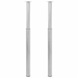 Walplus 2 Telescopic Table Legs Brushed Nickel 710 mm-1100 mm - thumbnail 2