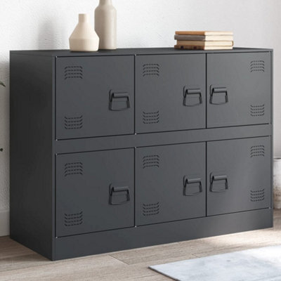 Berkfield Sideboard Anthracite 99X39X73 Cm Steel - image 1