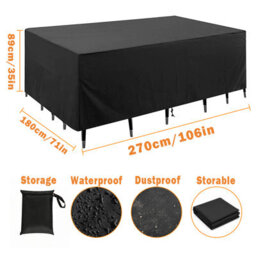 270X180X89Cm Heavy Duty Waterproof Garden Patio Furniture Cover For Rattan Table Sofa Outdoor - thumbnail 2