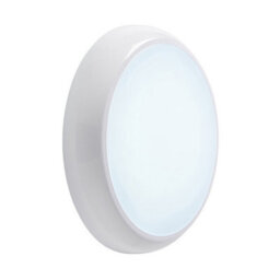 Luminosa Lighting Luminosa Hero Dimmable 18W Led Round Flush Light Gloss White With Sensor 150 Detection Angle, Ip65 - thumbnail 3