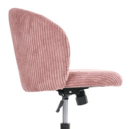 Beliani Office Chair Miles Corduroy Pink - thumbnail 6