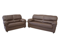 Mandy 3+2 Sofa Set Faux Leather Brown